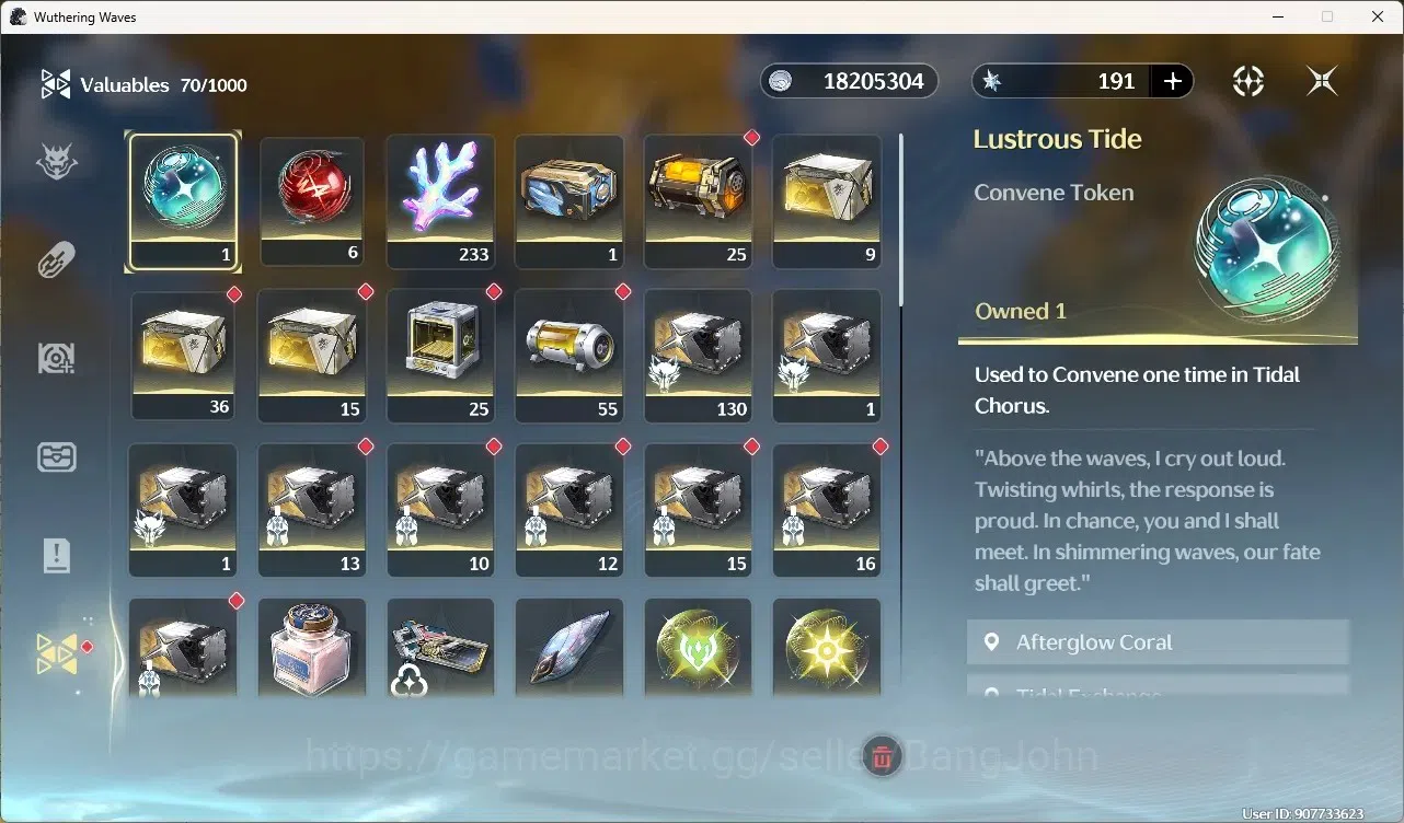 Wuthering Waves Accounts Starter SEA|UL 49|Rank 5| 2 Char Limited[Yangyagn:Xuanling Rc6]+Sign,Rebecca | Mc Male | TakeMail 13