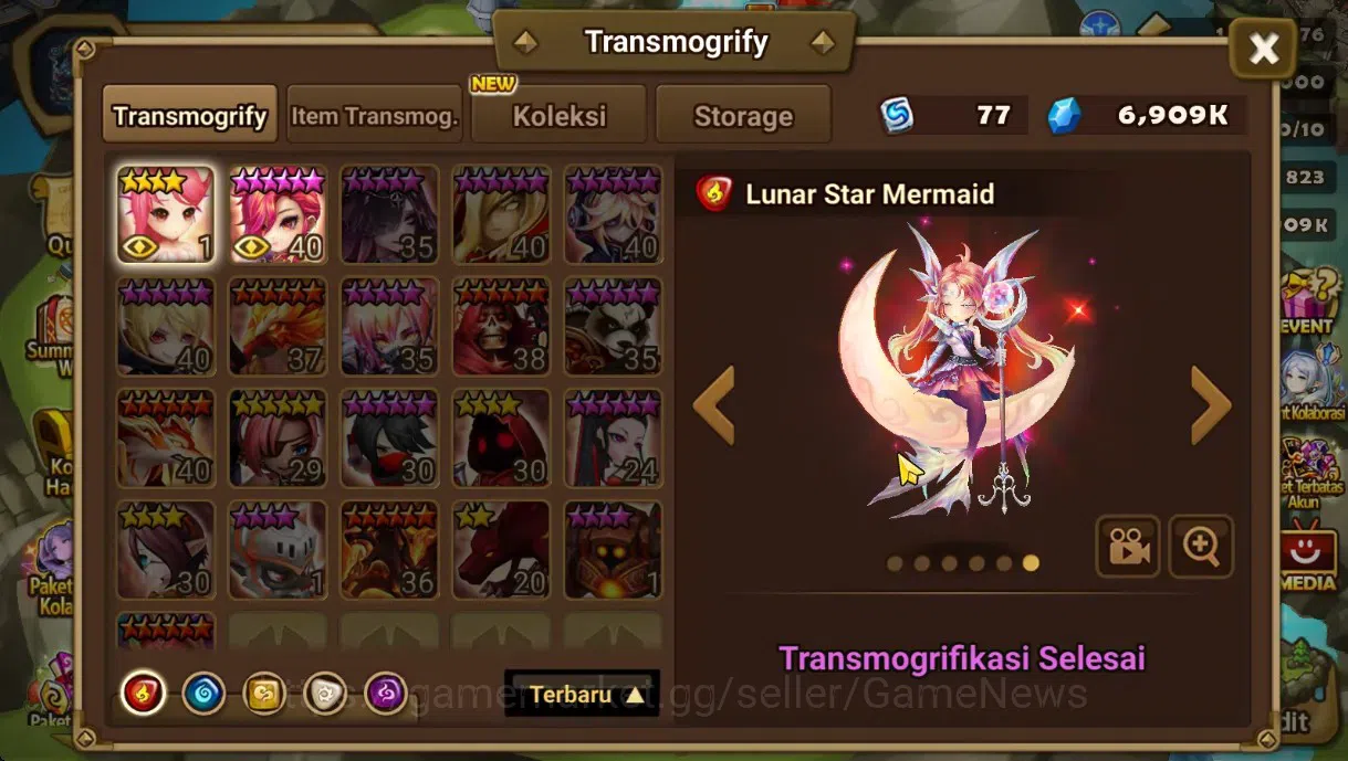 Summoners War: Sky Arena Accounts End-Game GLOBAL LV 88|2 LD(Jessica,Velaska)31Total NB5(Leo,Thesar,Lamiella,Etc)+56 16