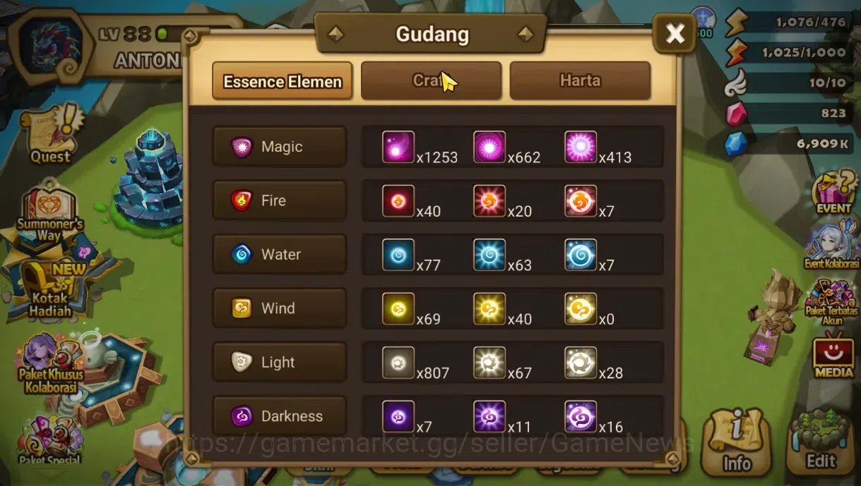 Summoners War: Sky Arena Accounts End-Game GLOBAL LV 88|2 LD(Jessica,Velaska)31Total NB5(Leo,Thesar,Lamiella,Etc)+56 17