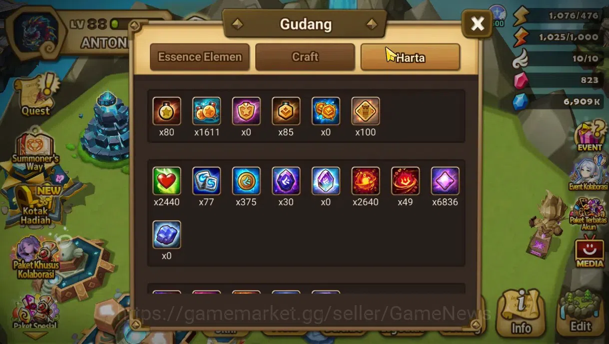 Summoners War: Sky Arena Accounts End-Game GLOBAL LV 88|2 LD(Jessica,Velaska)31Total NB5(Leo,Thesar,Lamiella,Etc)+56 19