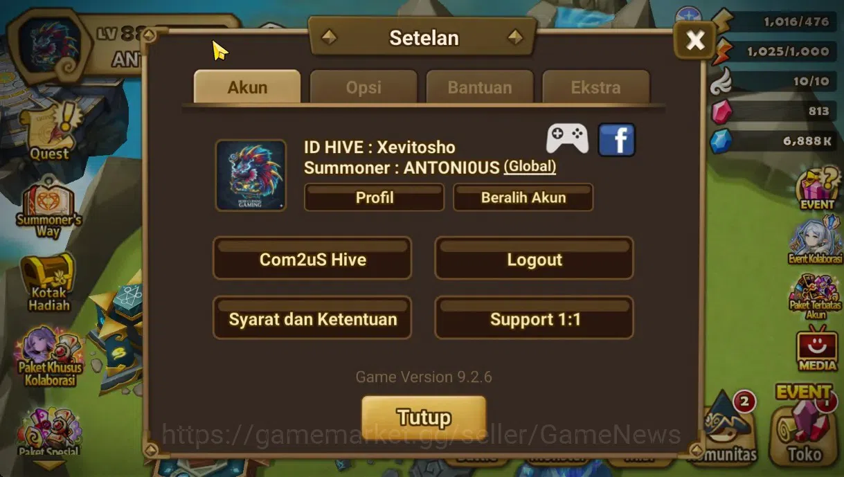 Summoners War: Sky Arena Accounts End-Game GLOBAL LV 88|2 LD(Jessica,Velaska)31Total NB5(Leo,Thesar,Lamiella,Etc)+56 2