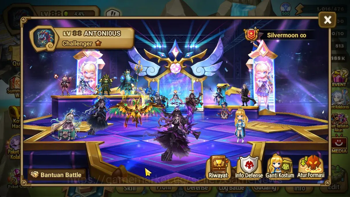 Summoners War: Sky Arena Accounts End-Game GLOBAL LV 88|2 LD(Jessica,Velaska)31Total NB5(Leo,Thesar,Lamiella,Etc)+56 3