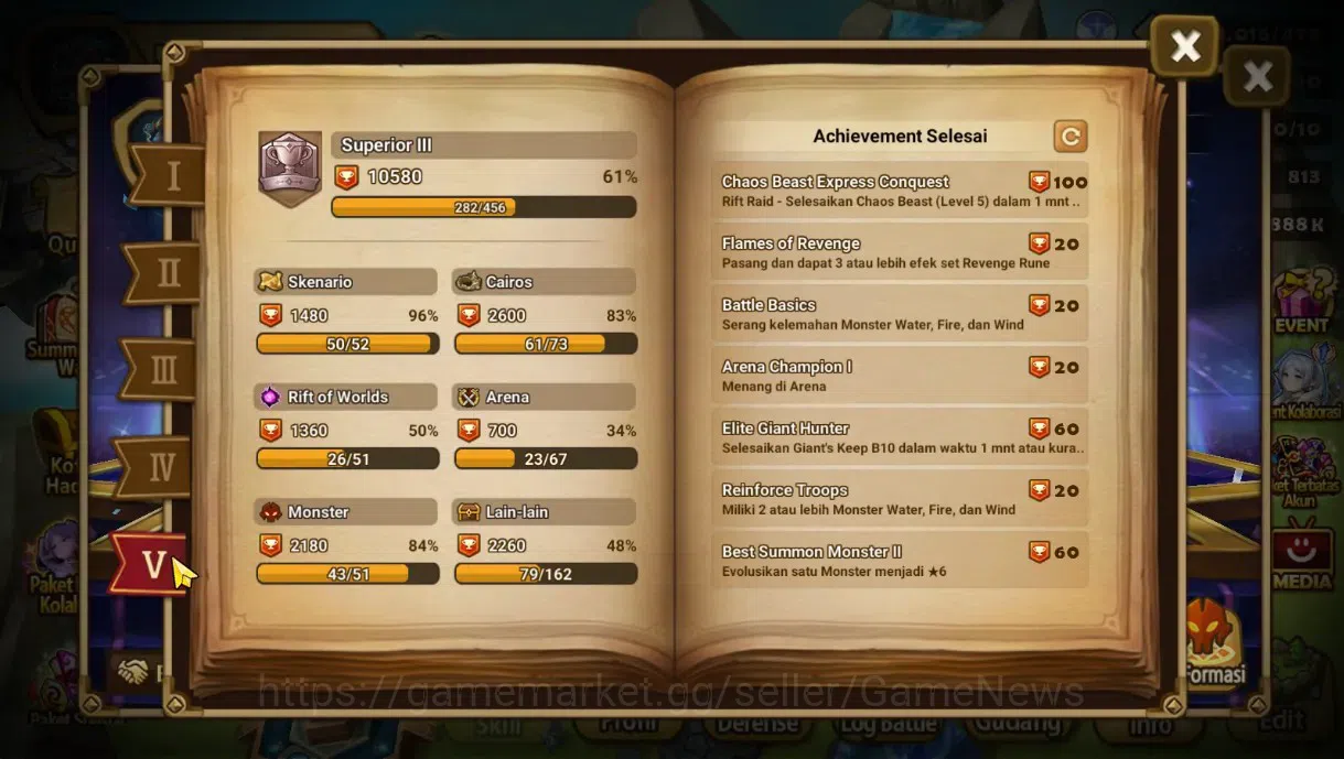 Summoners War: Sky Arena Accounts End-Game GLOBAL LV 88|2 LD(Jessica,Velaska)31Total NB5(Leo,Thesar,Lamiella,Etc)+56 8
