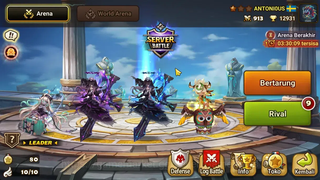 Summoners War: Sky Arena Accounts End-Game GLOBAL LV 88|2 LD(Jessica,Velaska)31Total NB5(Leo,Thesar,Lamiella,Etc)+56 9
