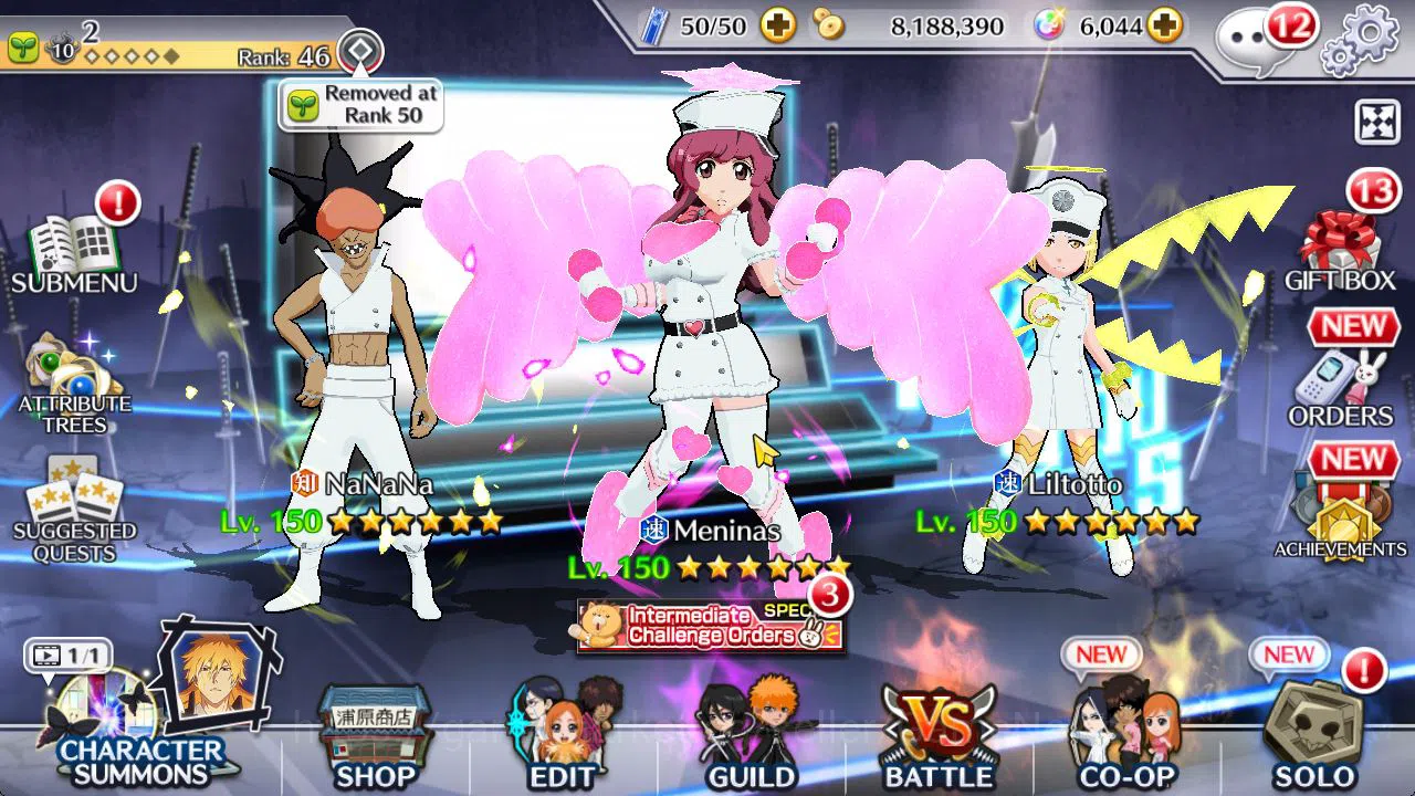 Bleach: Brave Souls Accounts Starter [GLOBAL]6K Orbs+Fresh All Story|TYBW26[Meninas,Lilto],TYBW25 Nana,TYBW24