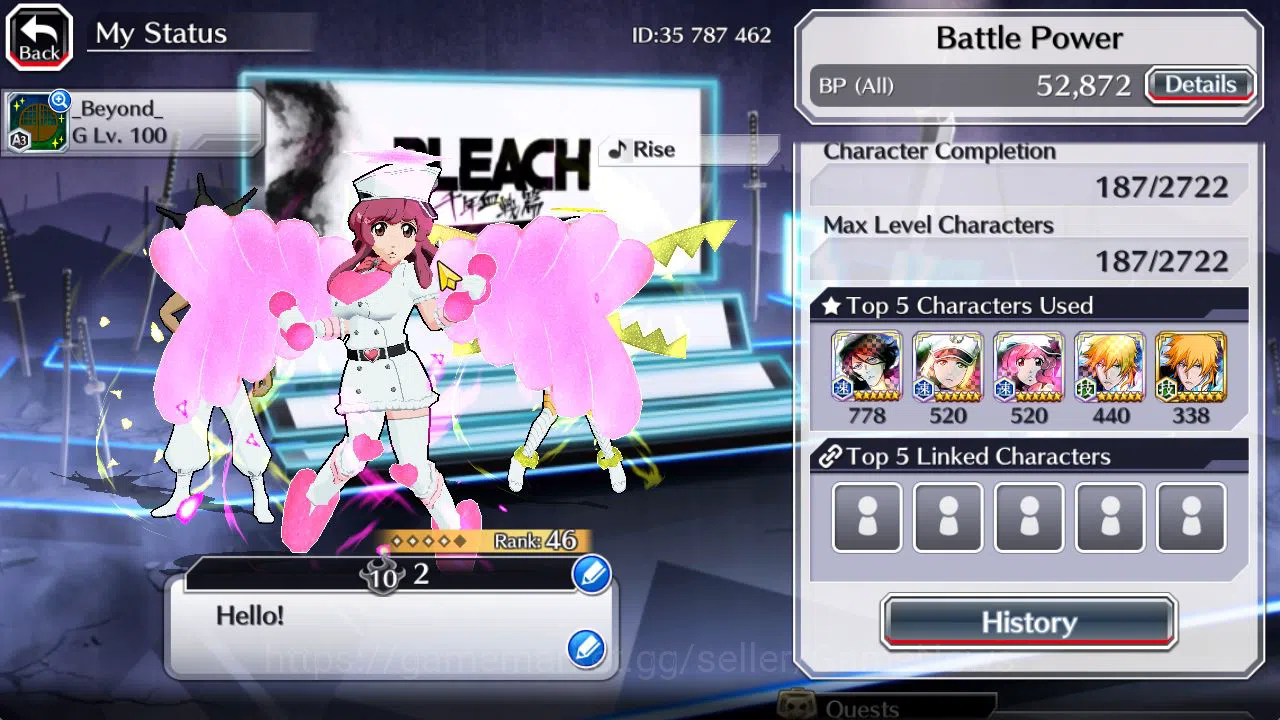 Bleach: Brave Souls Accounts Starter [GLOBAL]6K Orbs+Fresh All Story|TYBW26[Meninas,Lilto],TYBW25 Nana,TYBW24 3