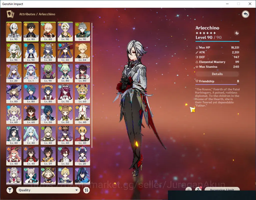 Genshin Impact Accounts Mid Game ASIA |AR 56 | 7 Limited + 2(*5Weapon)|Arlec+Sign,Yelan,Alhaitam,Zhongli,Nahida,Lauma,Etc 3