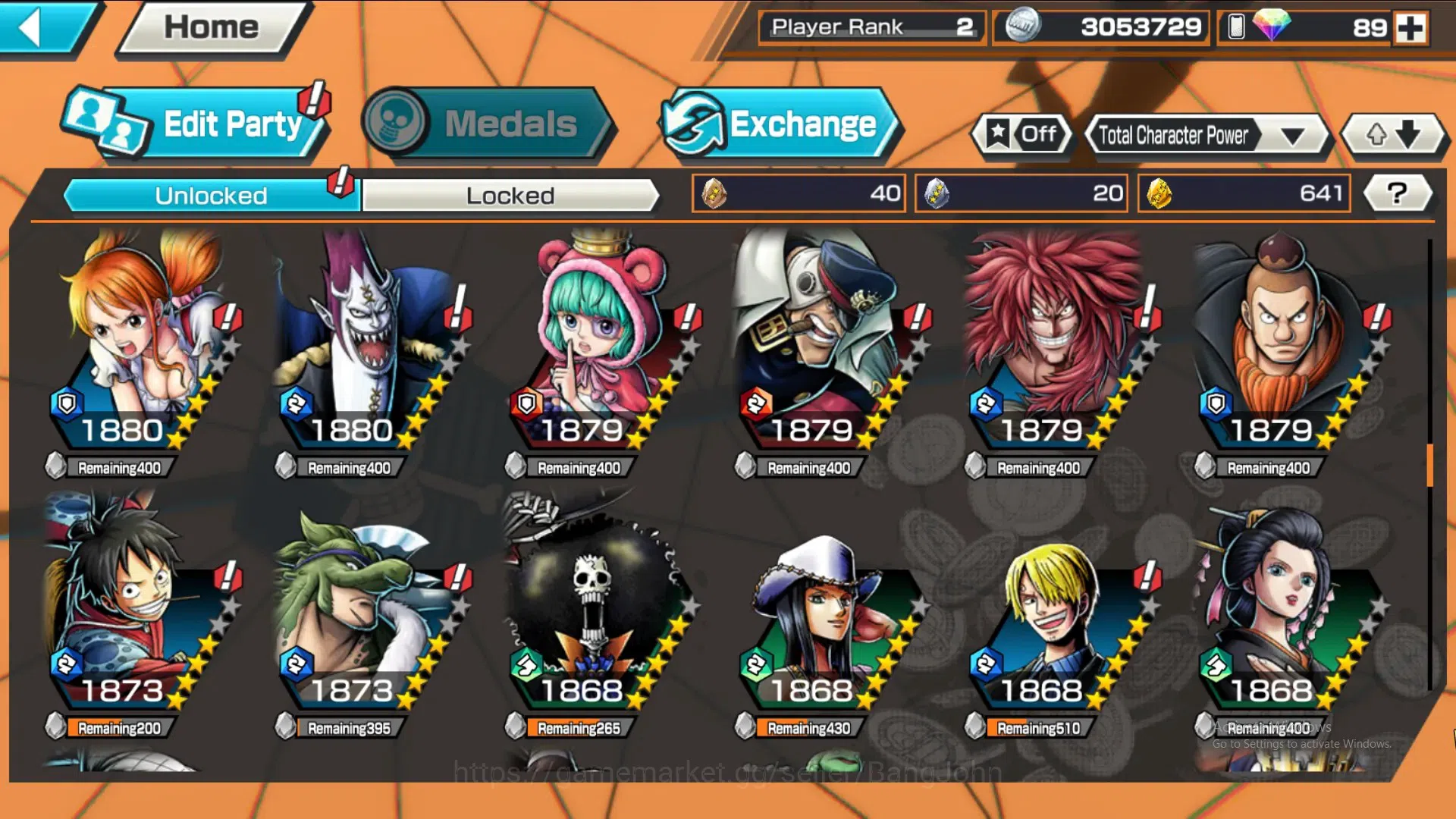 One Piece Bounty Rush Accounts GLOBAL|GF 641|5Ex|St Nusjuro,MD Luffy,Law,MD Tech, image 4