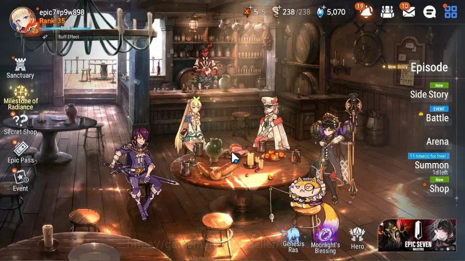 Epic Seven Accounts GLOBAL Unverif|New Era|5 ML(BArunka,LOTScales,US C image 1