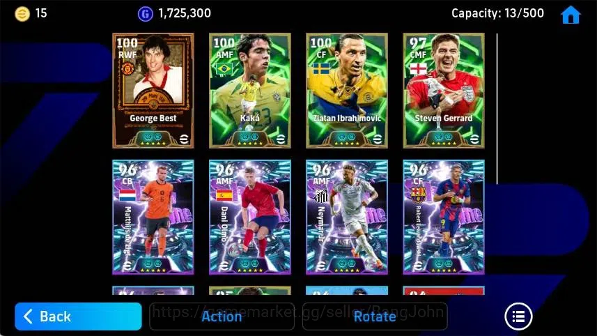 eFootball Accounts Mobile|PW 3139|George Best BigT,Kaka Epic,Zlatan I image 3