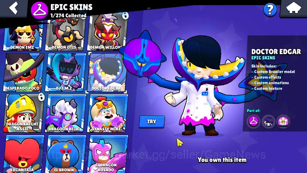 Brawl Stars Accounts 1683 Trophy|23 Brawlers 3 Max|Edgar Full Buffies,S image 11