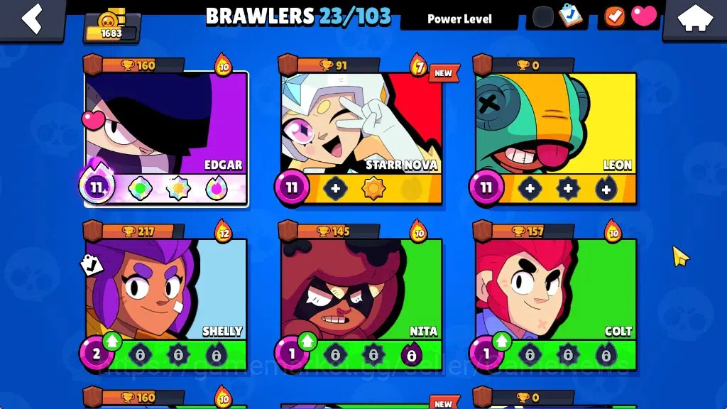 Brawl Stars Accounts 1683 Trophy|23 Brawlers 3 Max|Edgar Full Buffies,S image 7