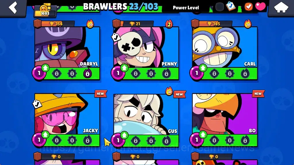 Brawl Stars Accounts 1683 Trophy|23 Brawlers 3 Max|Edgar Full Buffies,S image 9