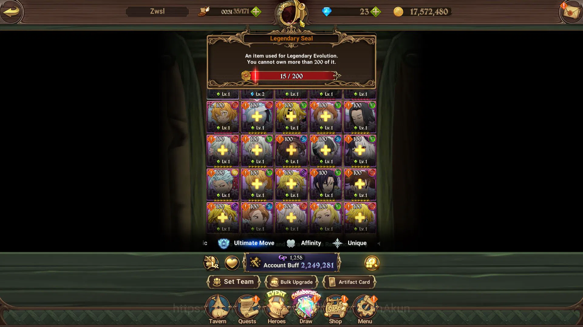 The Seven Deadly Sins: Grand Cross Accounts Midgame Asia|2,2M CC|1 LR+11 4