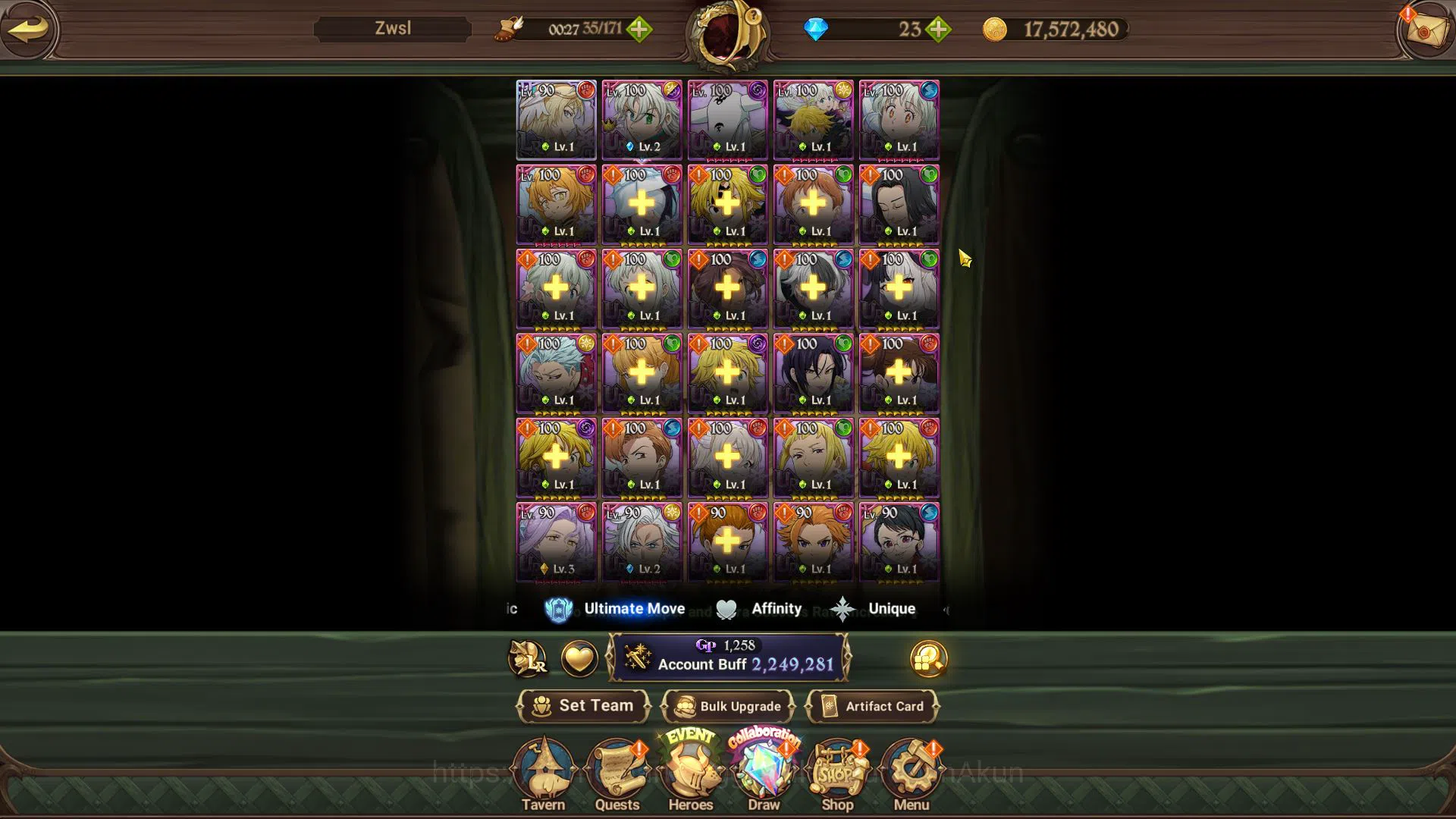 The Seven Deadly Sins: Grand Cross Accounts Midgame Asia|2,2M CC|1 LR+11 5