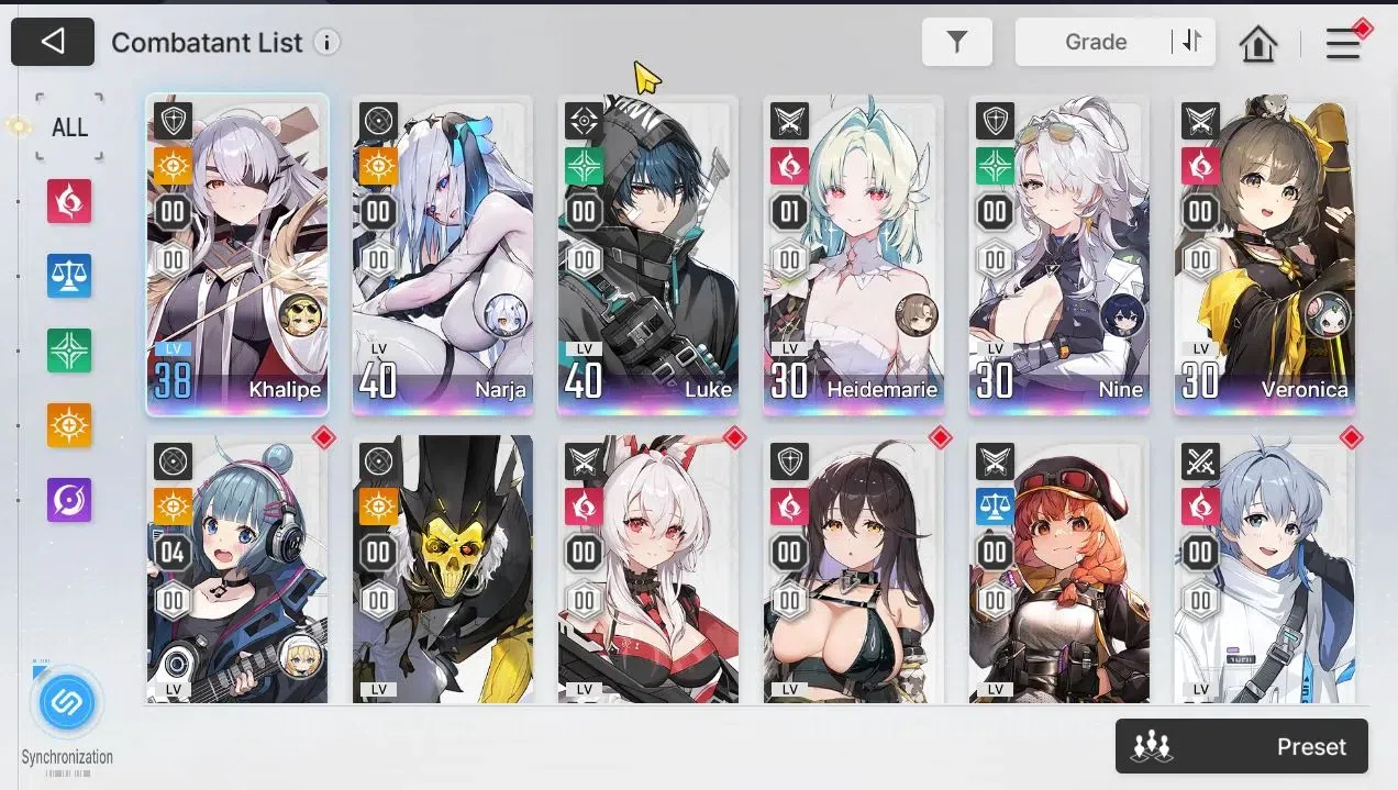 Chaos Zero Nightmare Accounts GLOBAL|Lv33|6 SSR[Narja+Sign,HeidemarieM1,Luke,Nin image 3