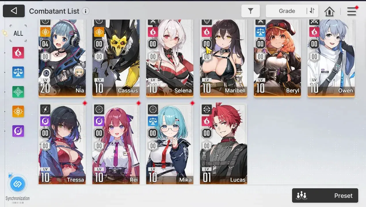Chaos Zero Nightmare Accounts GLOBAL|Lv33|6 SSR[Narja+Sign,HeidemarieM1,Luke,Nin image 4
