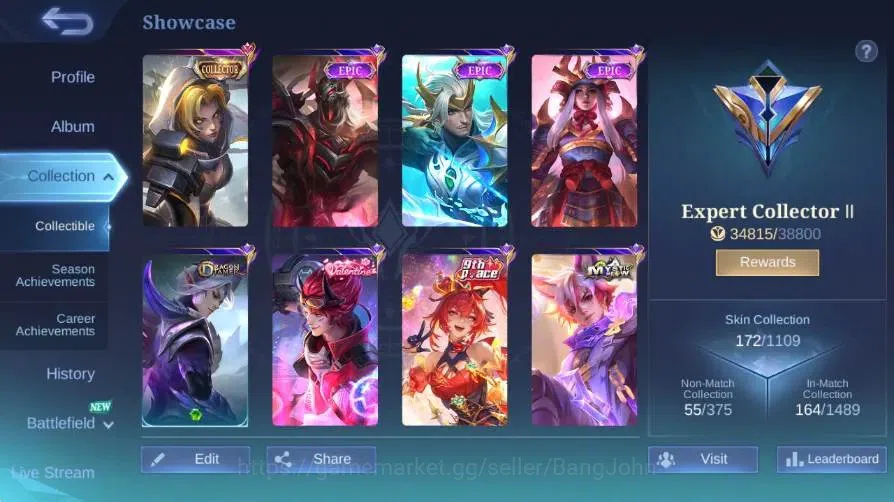 Mobile Legends: Bang Bang Accounts Global|Hero 118|Skin 172|Expert|Collector Natalia| image 20