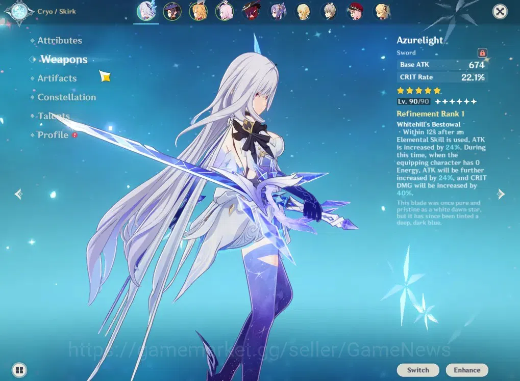 Genshin Impact Accounts ASIA |AR 52|3 Limited+3(*5Wep)|(Skirk, Escoffier)+ image 3