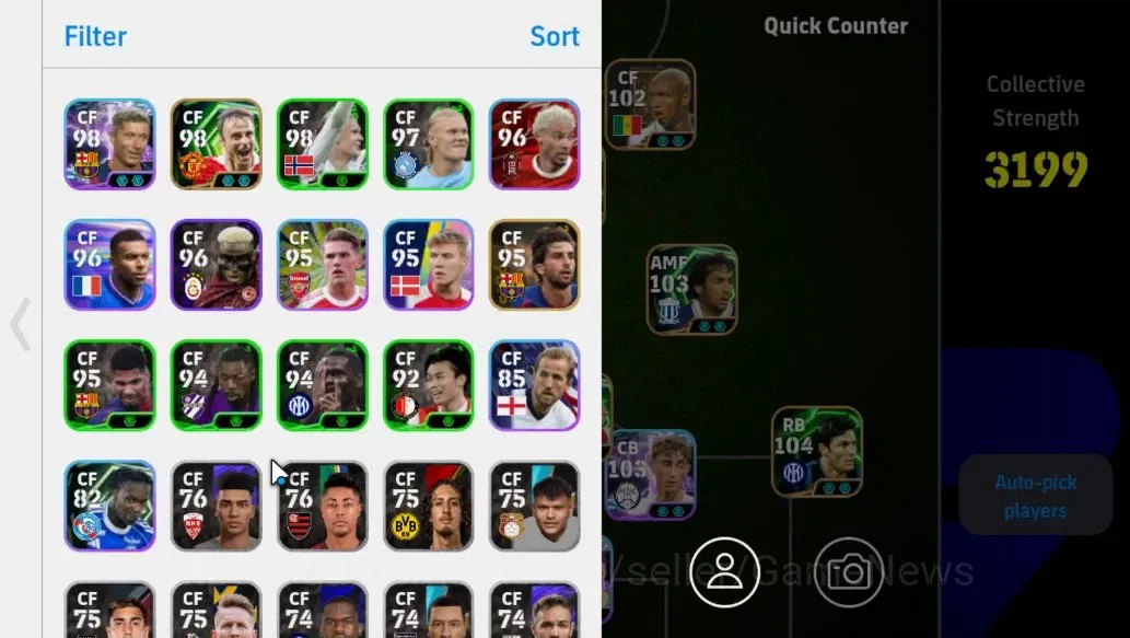 eFootball Accounts Android||Gianluigi Donnarumma, Franco Baresi, Cafu image 2