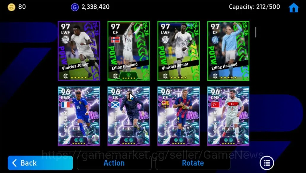 eFootball Accounts Android||Gianluigi Donnarumma, Franco Baresi, Cafu image 7