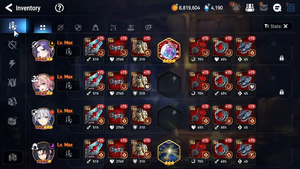 Epic Seven Accounts Mid-Tier GLOBAL Unverif|4 ML(E Ilynav,Har setti,F Cecilia,O Sigret)+Haste,Tenebria,Landy,Etc|PoH ON|4,1K 7