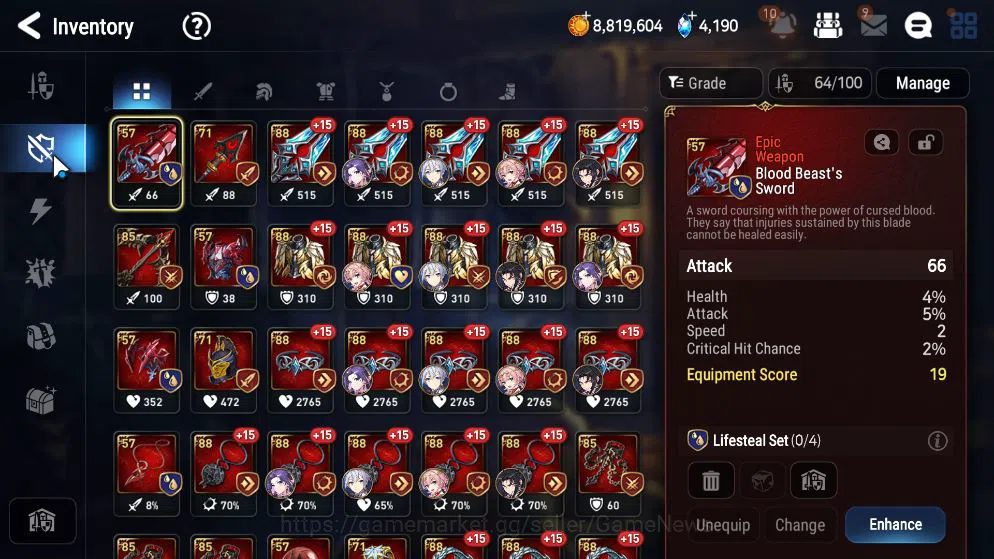 Epic Seven Accounts Mid-Tier GLOBAL Unverif|4 ML(E Ilynav,Har setti,F Cecilia,O Sigret)+Haste,Tenebria,Landy,Etc|PoH ON|4,1K 8