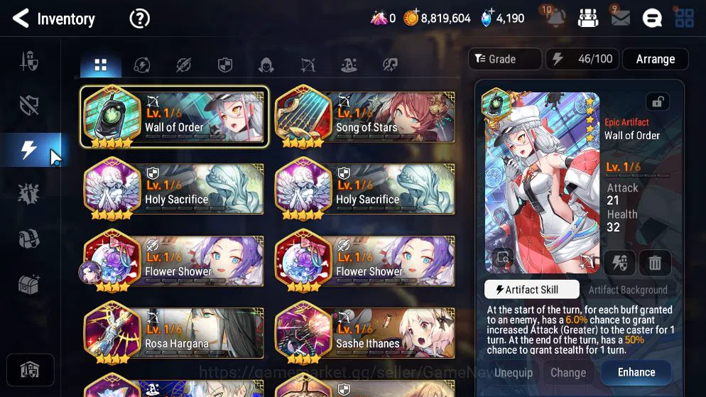 Epic Seven Accounts Mid-Tier GLOBAL Unverif|4 ML(E Ilynav,Har setti,F Cecilia,O Sigret)+Haste,Tenebria,Landy,Etc|PoH ON|4,1K 9