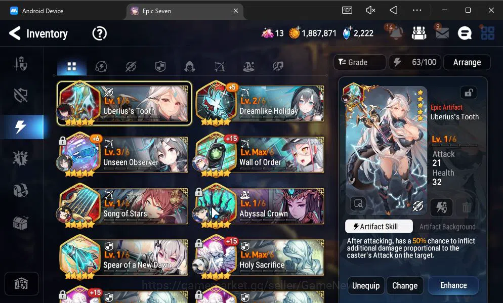Epic Seven Accounts GLOBAL Unverif|NEW ERA|7 ML(BArunka,LOT Scales,TE image 7