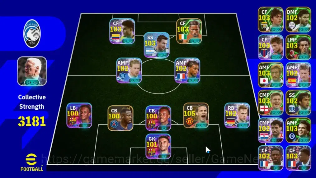 eFootball Accounts Legends & Iconic Players Android|12 Epic Rio Ferdinand,Didier Drogba|Show Time Luis Diaz,Messi,Kevin De 1