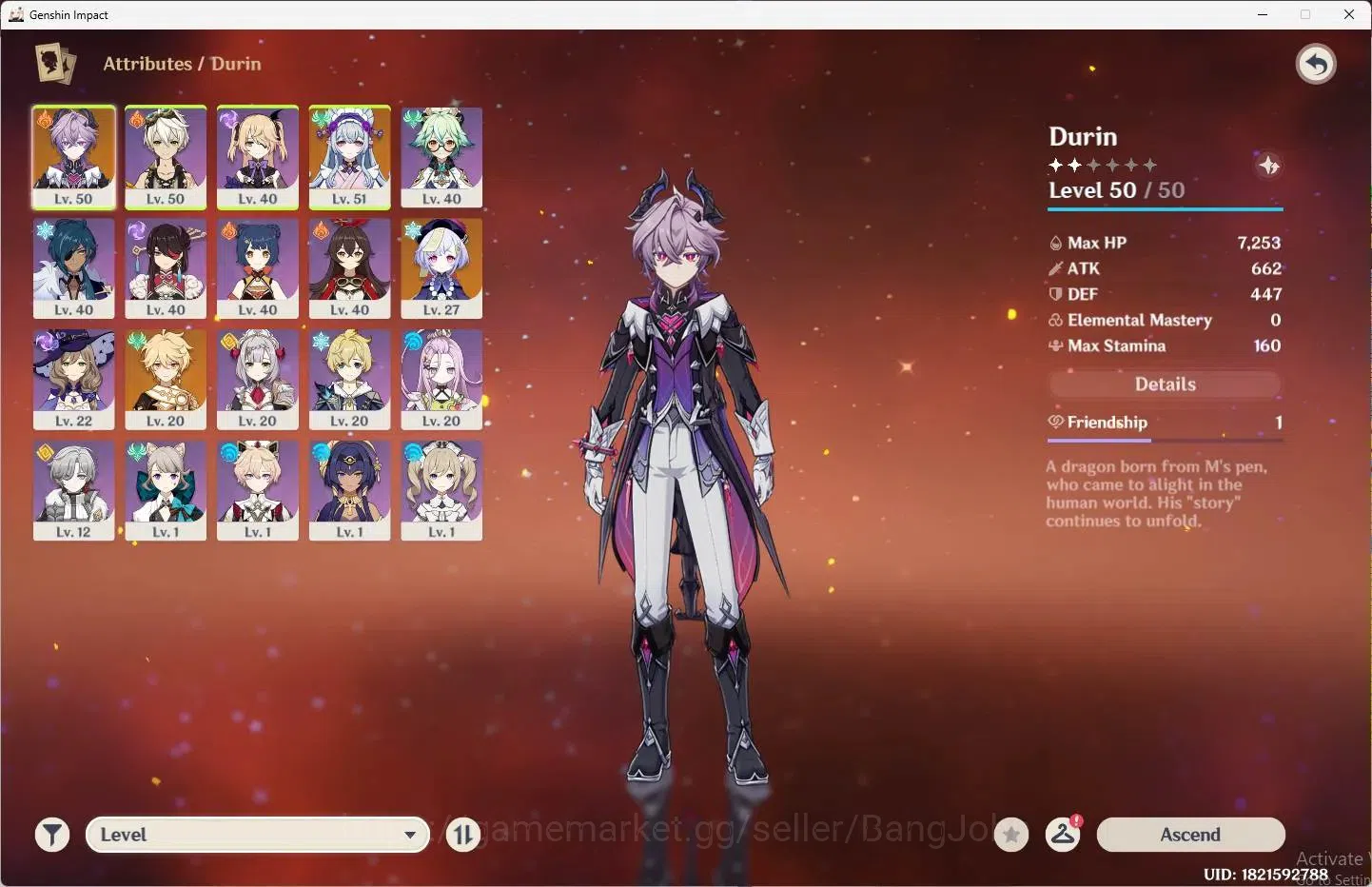 Genshin Impact Accounts ASIA | AR 15 |1 Limited + 1 Standar |[Durina,Qiqi] image 3