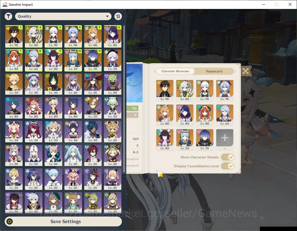 Genshin Impact Accounts ASIA|AR 56|11 Limited + 5 (*5Weapon)|Flins PreamTe image 2