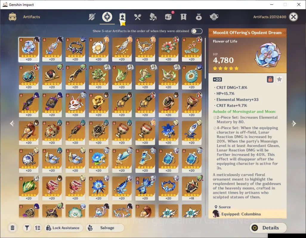 Genshin Impact Accounts ASIA|AR 56|11 Limited + 5 (*5Weapon)|Flins PreamTe image 5