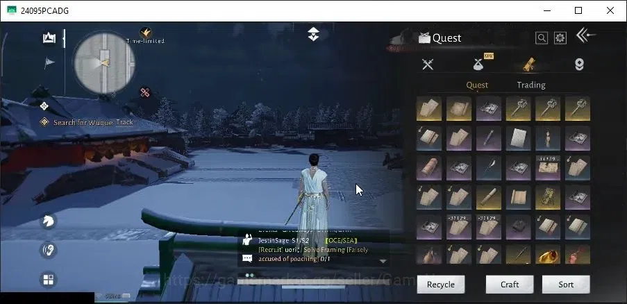 Where Winds Meet Accounts GLOBAL|Lv 94|23K GS|1 HC Unused|Humble Hero Set,Ephemeral Bloom Set,Peaceful Life,Anthem of 13