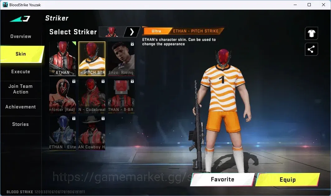 Blood Strike Accounts ASIA | ULTRA STRIKER: ETHAN-PITCH STRIKE| COLLAB E image 6