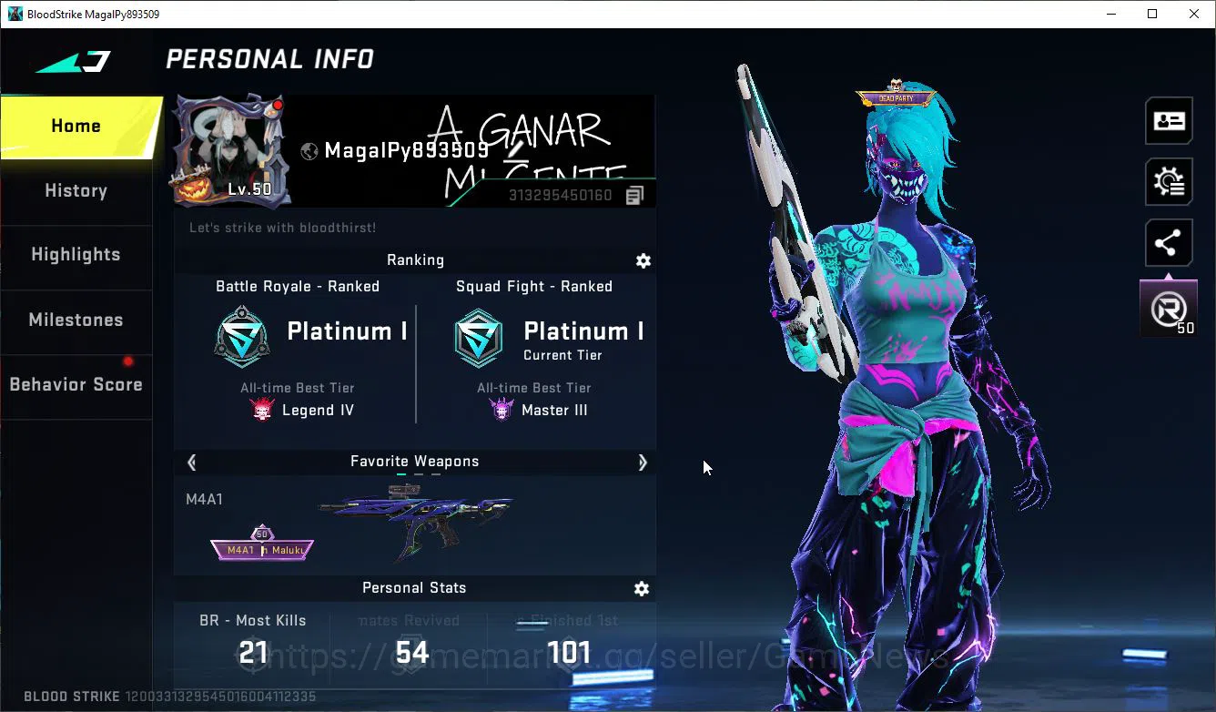 Blood Strike Mid-Tier ASIA|15 ULTRA[M4A1,KAG6-Valtigue,INP9,Gali,AUG,Etc image 1