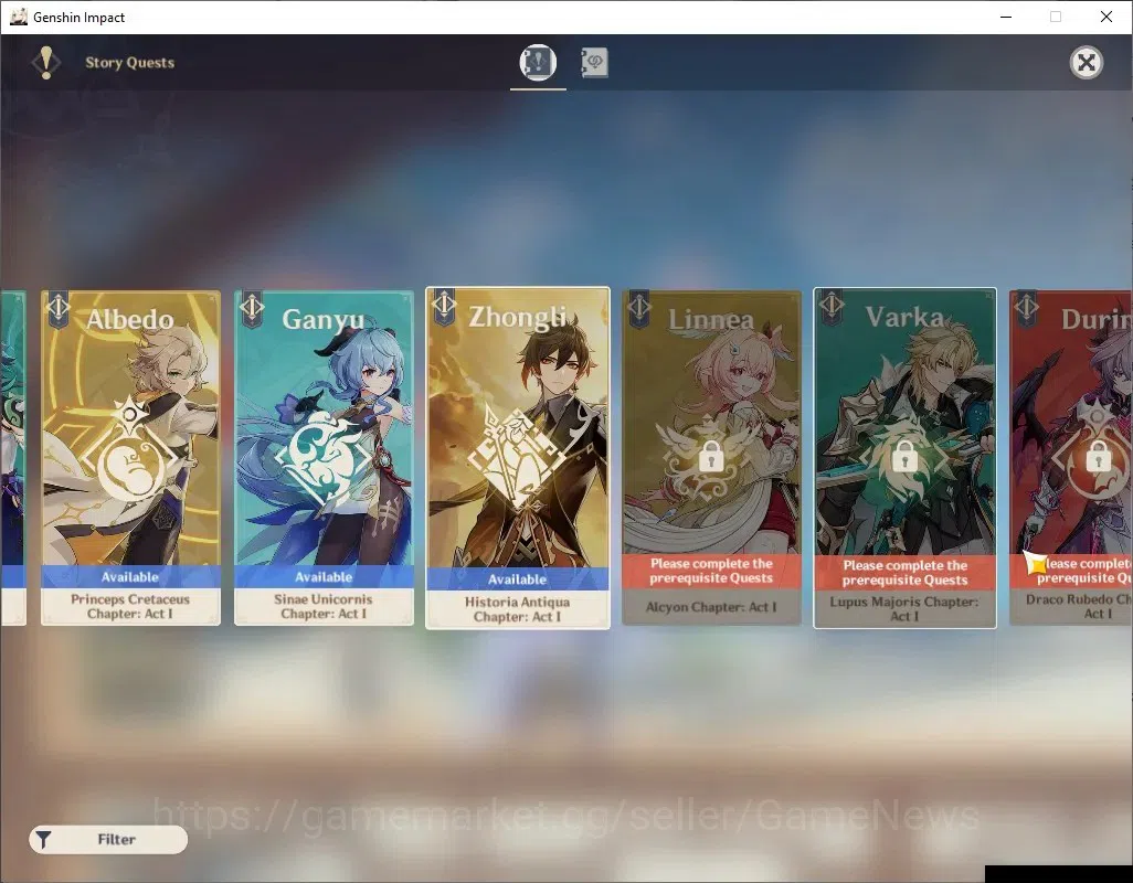 Genshin Impact Accounts ASIA |AR 50 |1 Limited + 2 (*5 Standard) + 1 (*5 W image 17