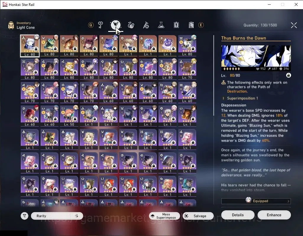 Honkai Star Rail Accounts Asia|TL 70|12 Limited|[Phainon,Fugue,Kafka,SW 999] image 5
