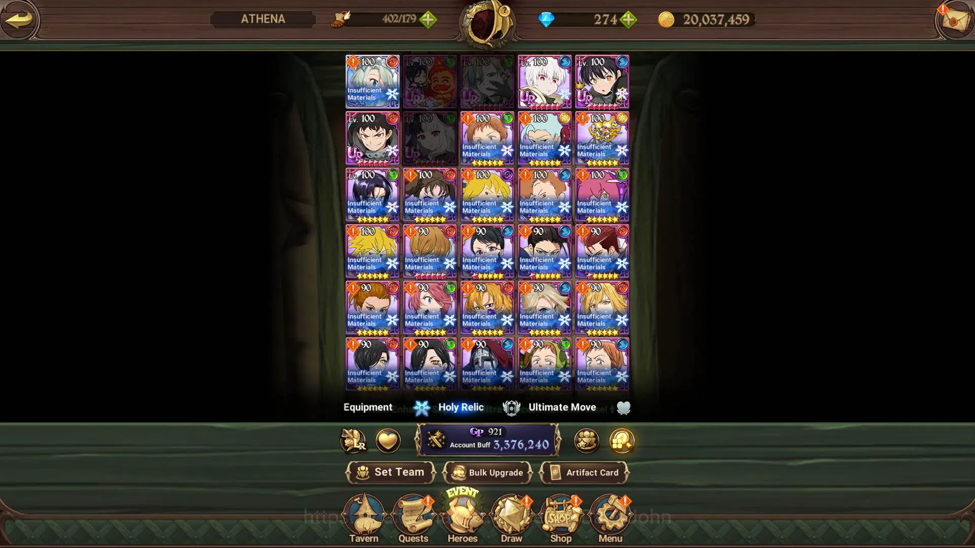 The Seven Deadly Sins: Grand Cross Accounts Others ASIA|3.3m CC|1LR Elizabeth|Full collab FF|UR 10