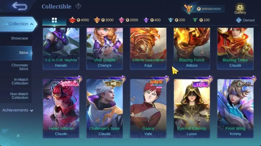 Mobile Legends: Bang Bang Accounts Hero 133|Skin 497|Legend Saber,Aspirant[Ruby,Fanny image 19