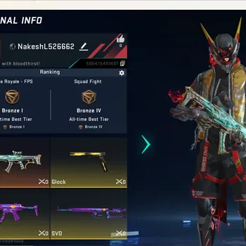 Blood Strike Accounts Starter ASIA|Ultra Gun:Galil-Knight|5 Legendary Gun|Ultra Striker:Ethan-Raid Mask|1 Name-Changing