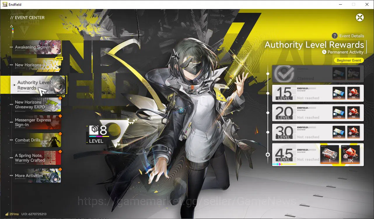 Arknights: Endfield Accounts NA/EU LVL 8 |Top Unit Operator (Laevatain&Ardelia) image 9