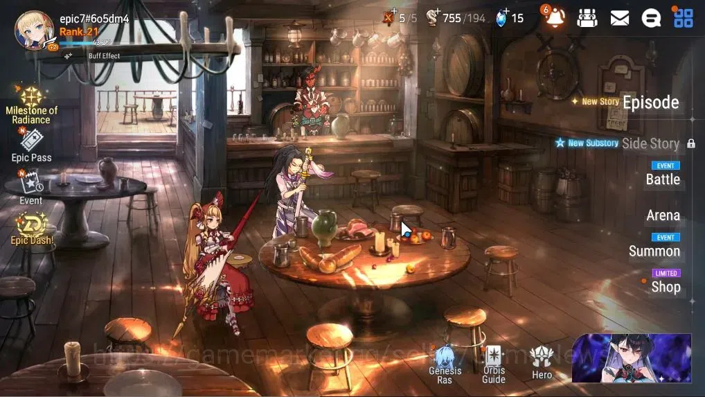 Epic Seven Accounts Limited Hero GLOBAL UnVerif|New Era|2 ML(TR Elvira,SE Celine)+Yulha,Landy,Tenebria,Etc|PoH ON|Abyss F 1