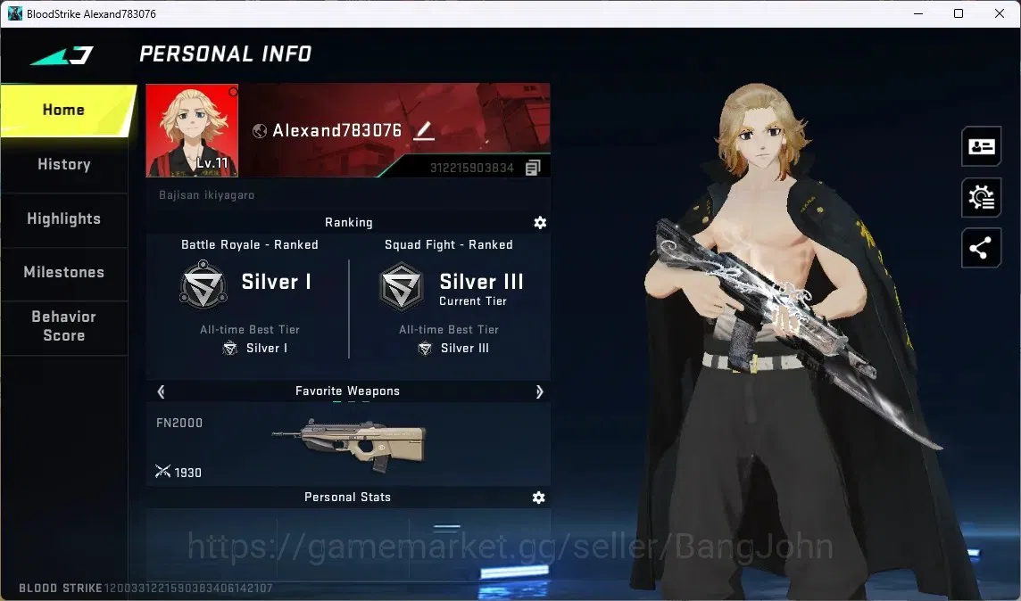 Blood Strike Accounts ASIA | 2 TR GUN: MCX, FN2000 | 2 TR STRIKER: NACHO image 1