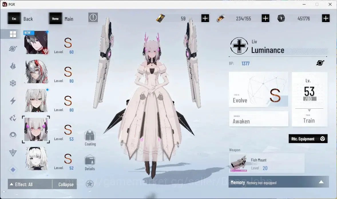 Punishing: Gray Raven Accounts ASIA | Lv 56 |S Lucia IC,S Lucia CW,S Crocotta,S L image 11