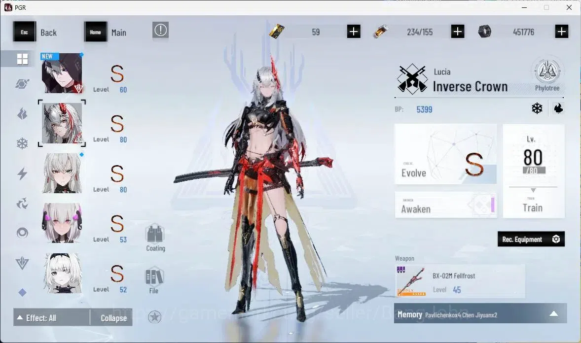 Punishing: Gray Raven Accounts ASIA | Lv 56 |S Lucia IC,S Lucia CW,S Crocotta,S L image 13