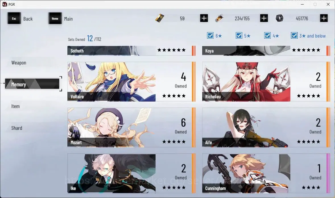 Punishing: Gray Raven Accounts ASIA | Lv 56 |S Lucia IC,S Lucia CW,S Crocotta,S L image 6