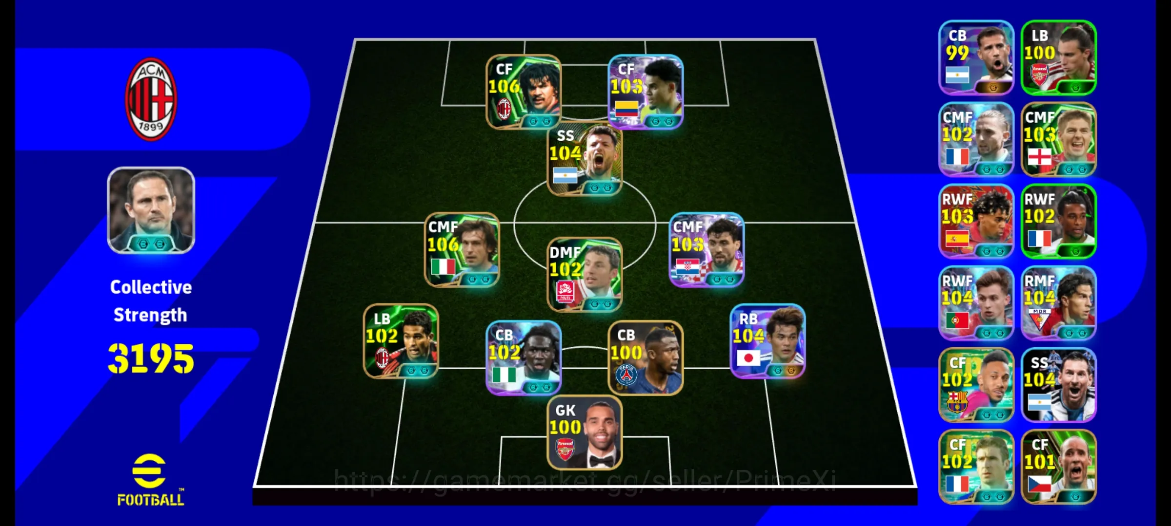eFootball Accounts Legends & Iconic Players Android| Pw 3195| BIG DISCOUNT |Epic RUUD GULLIT 107 |Epic ANDREA PIRLO 106| ST 1