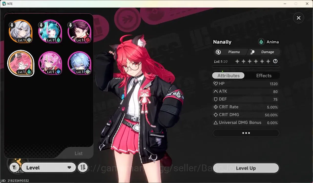 Neverness to Everness Accounts EU|Starter LVL 3, Nanally, 6 Char, MC male, Select image 3