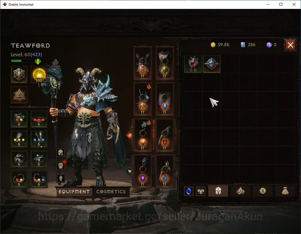 Diablo Immortal Accounts NA - Sescheron| Lv60(423)Druid| 31K CR|Reso 330 |  image 5